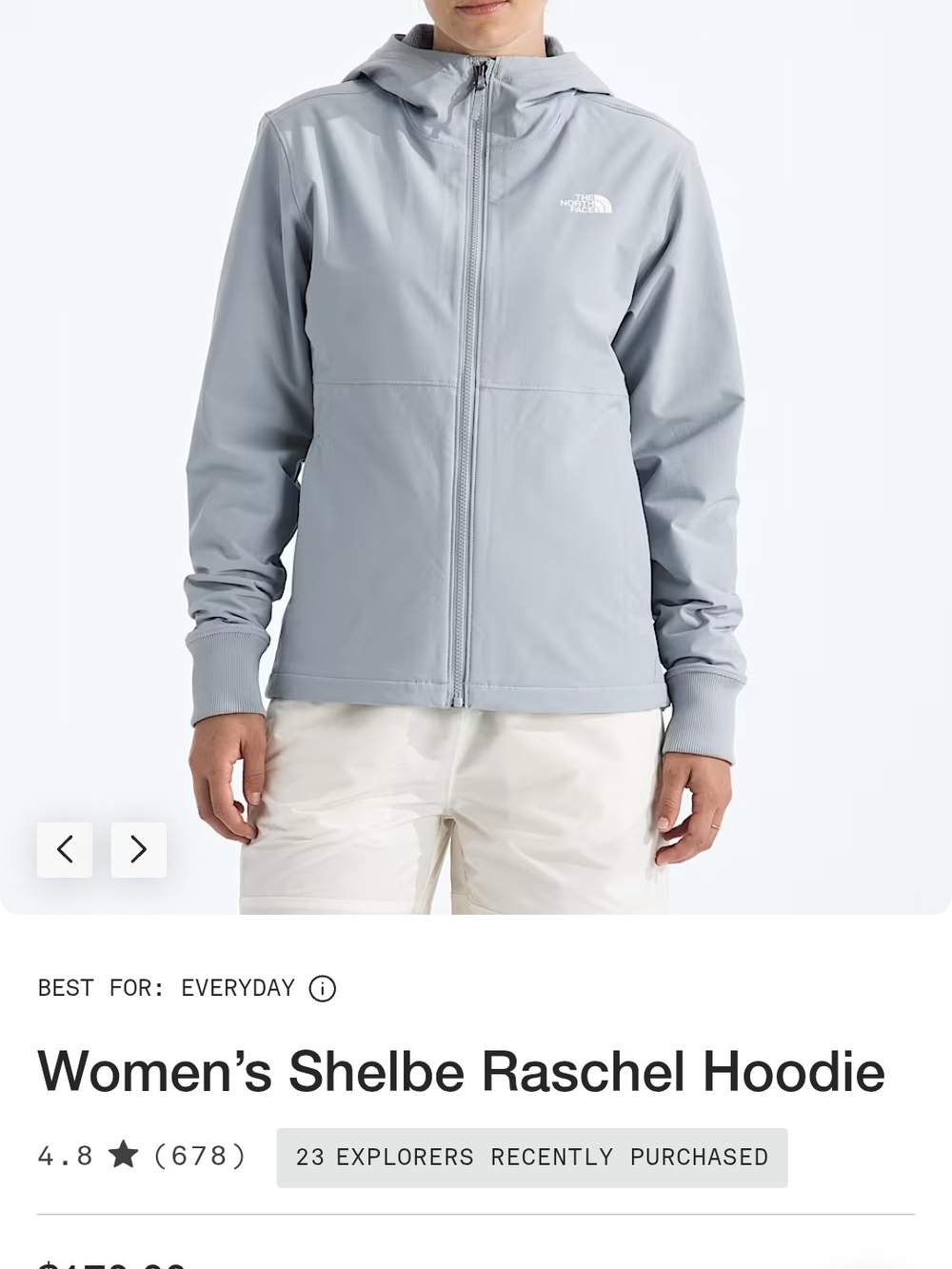 The North Face Women’s Shelbe Raschel Hoodie - Light Gray Sz SM